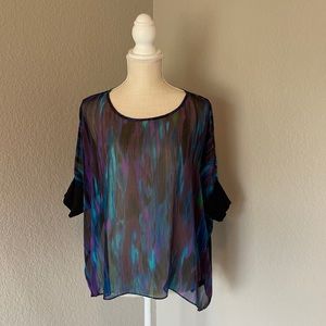 Express Sheer 3/4 sleeve Top